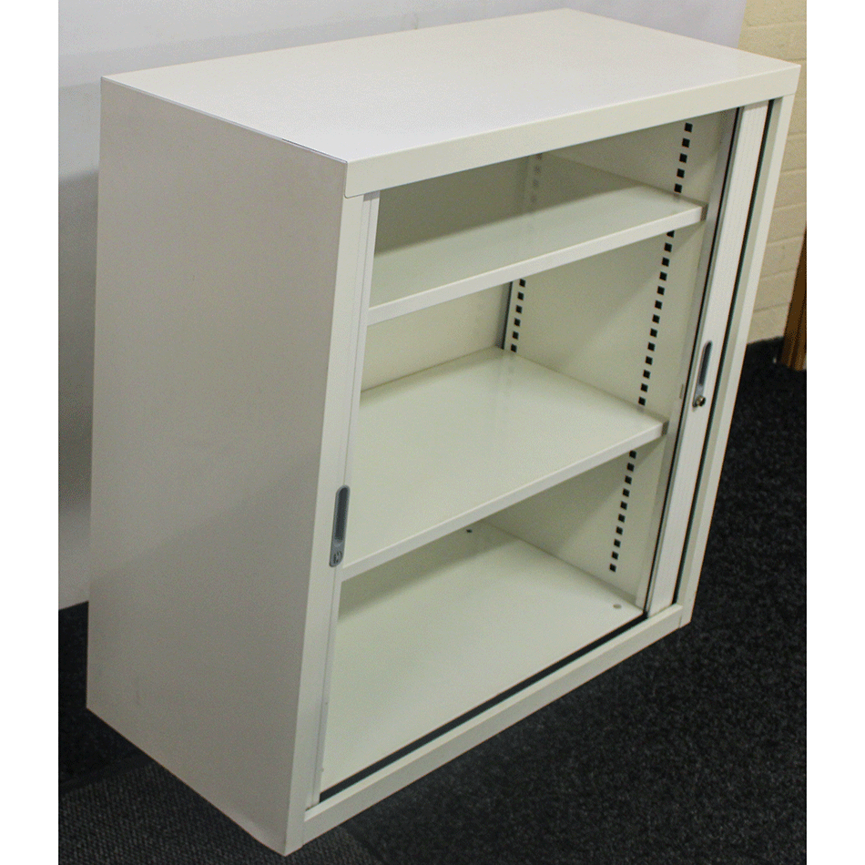 Used 1000 High Tambour Cabinet White