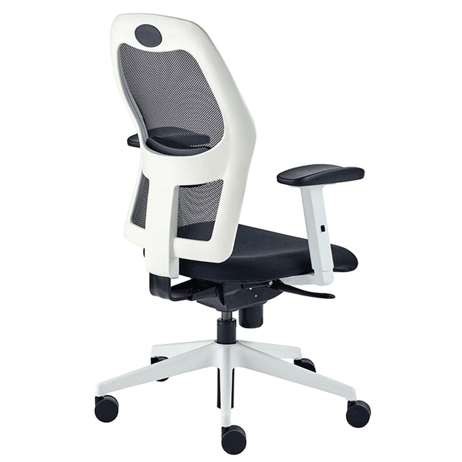 Active White Mesh Operator Task Chair