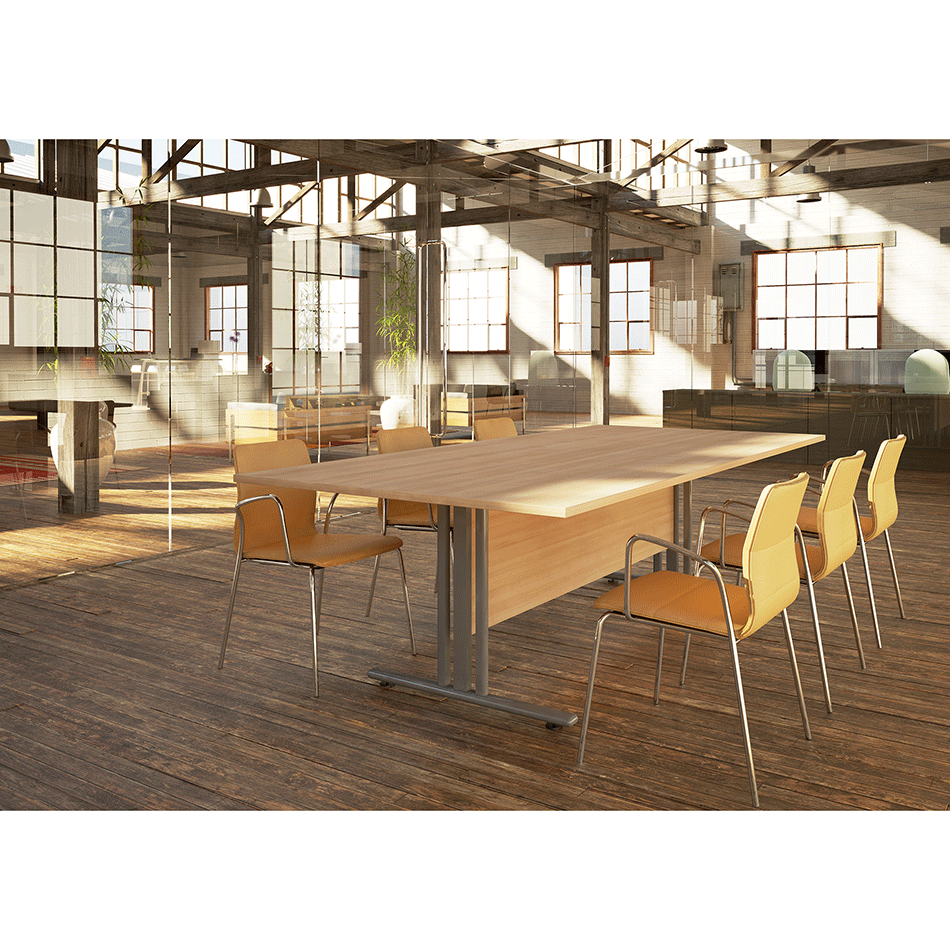 Hawk Rectangular I Frame Boardroom Table