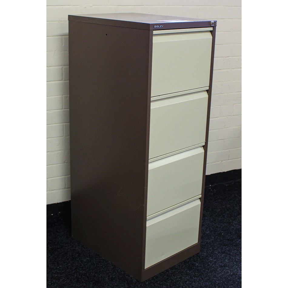 Used 4 Drawer Filing Cabinet Coffee & Cream