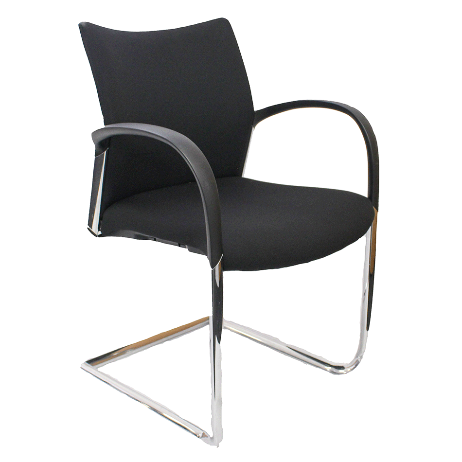 Used Cantilever Meeting Chair Black