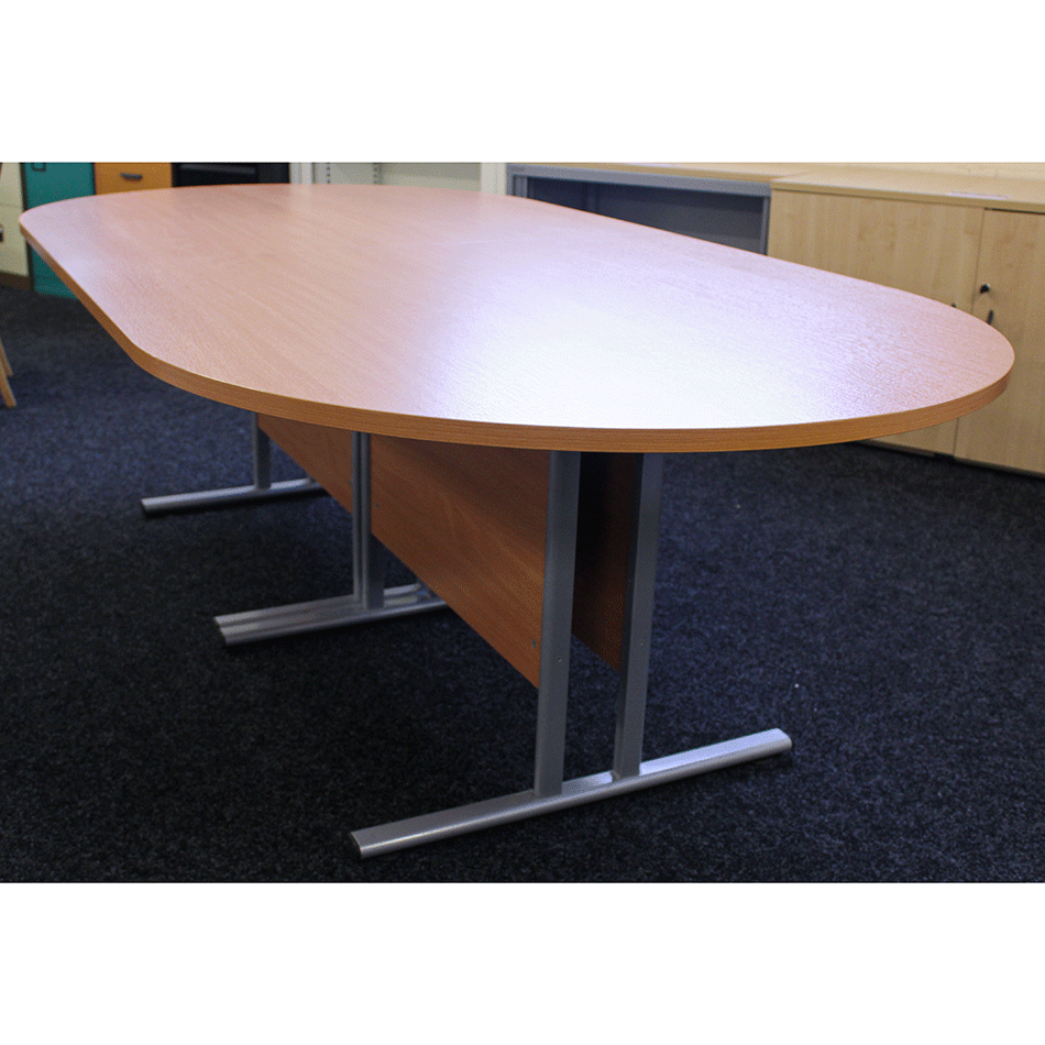 Used 2400 x 1200 D End Boardroom Table Beech
