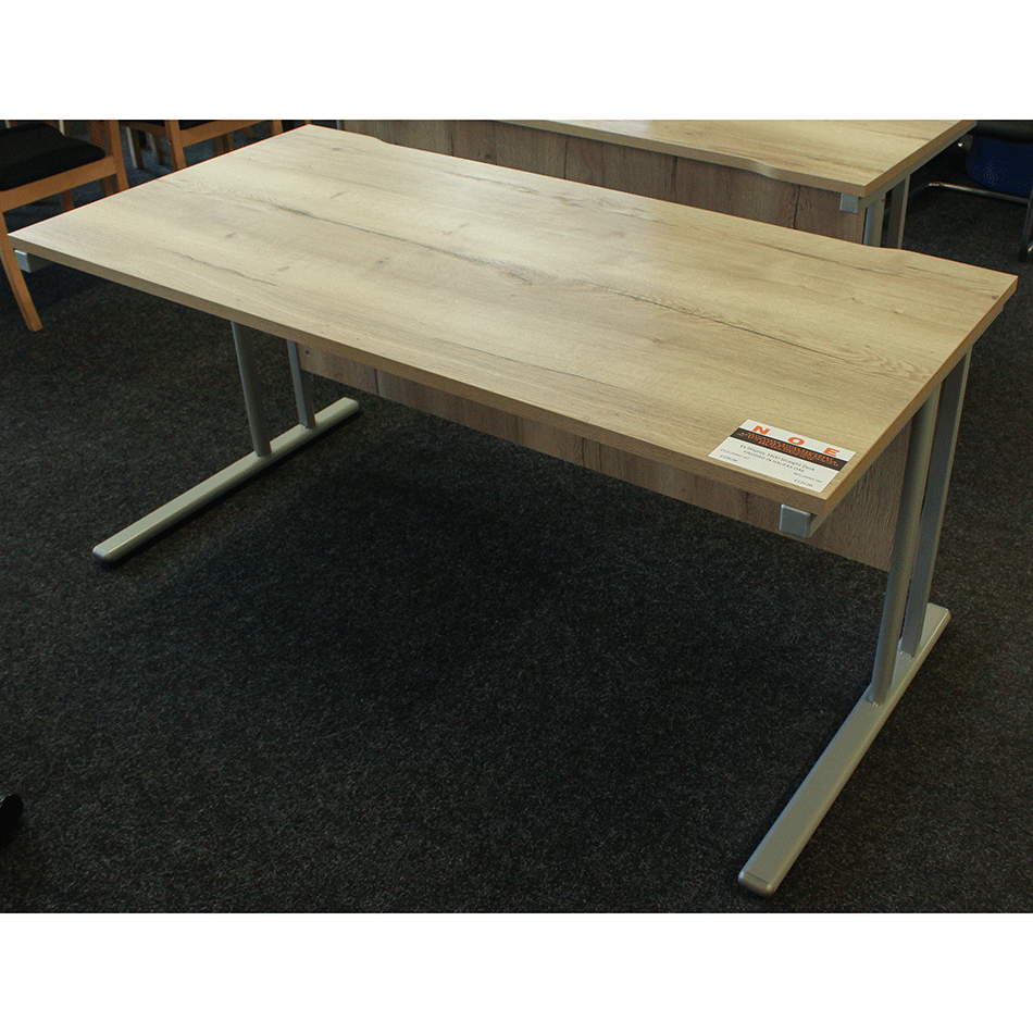 Ex Display 1600 Straight Desk Halifax Oak