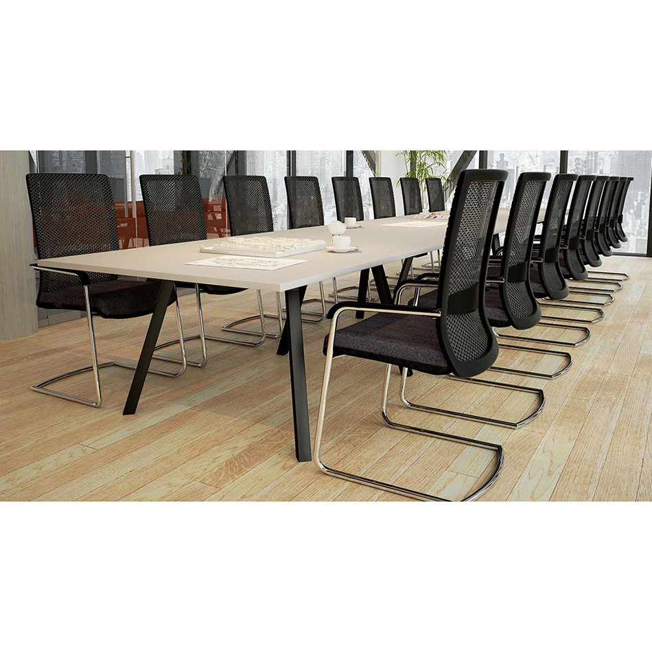 Hawk Maya Metal Leg Boardroom Table