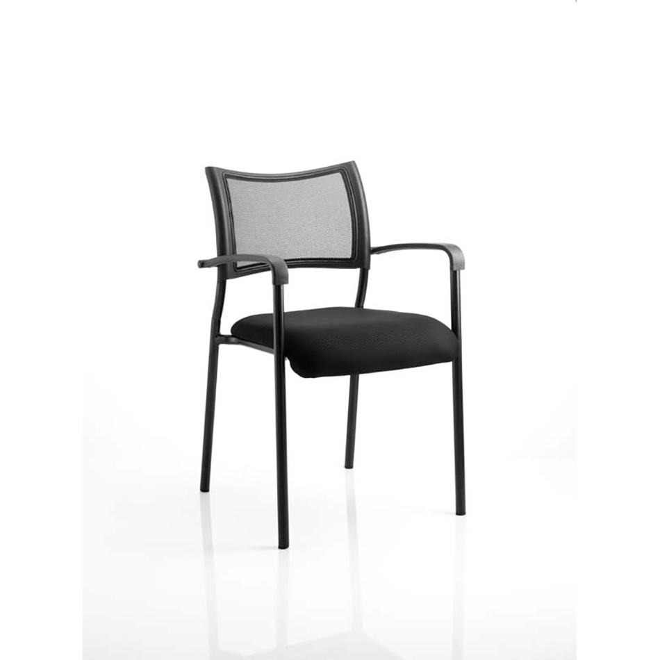 Nova Mesh Black Meeting Chair With Arms