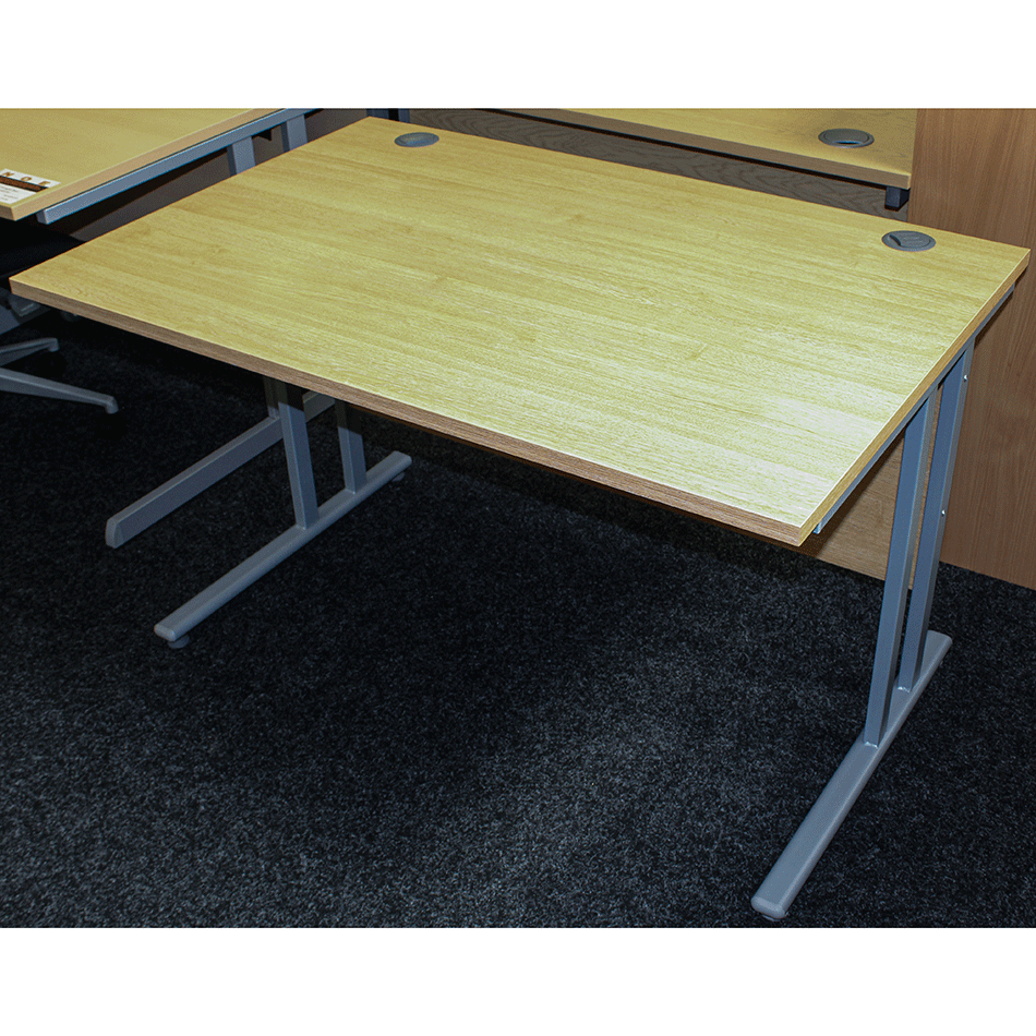 Used 1200 Straight Desk Oak