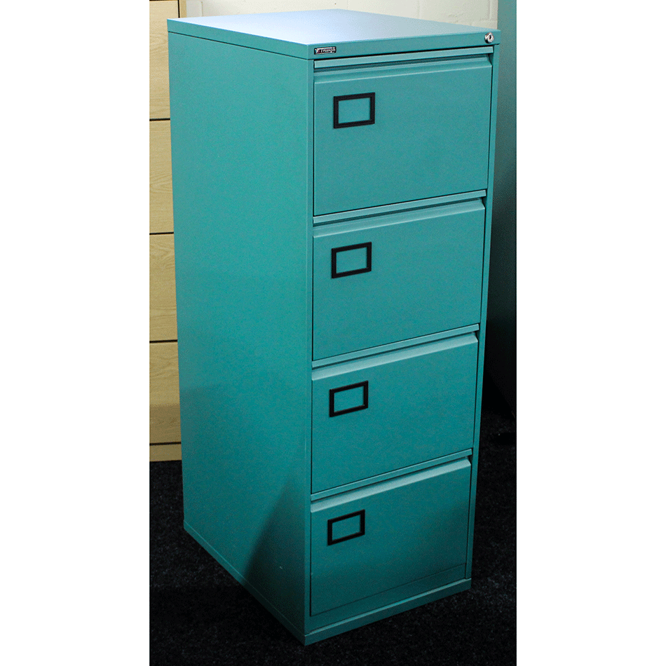 Used 4 Drawer Filing Cabinet Green