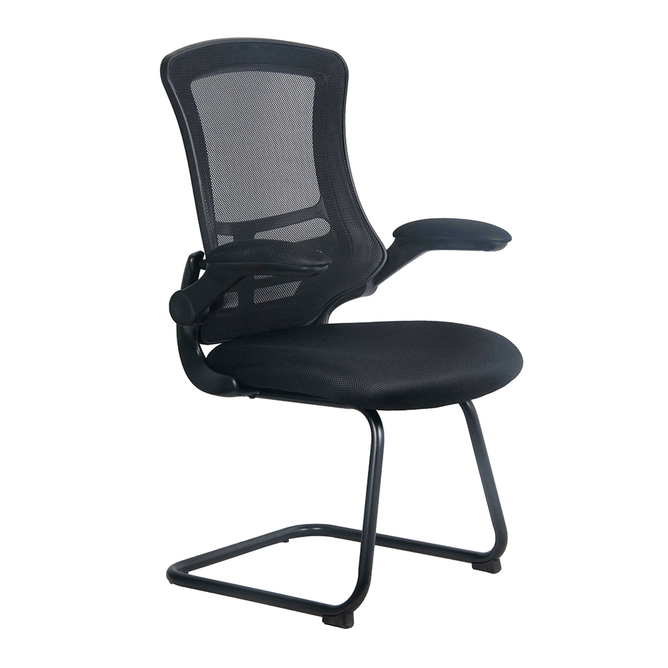 Wisp Mesh Cantilever Meeting Chair Black